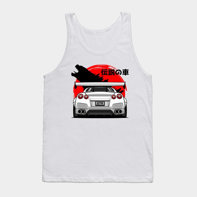 White GTR R35 Rear Tank Top by GoldenTuners